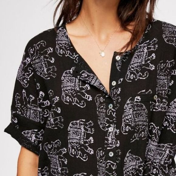 Intimately by Free People romper oversized xs womens print boho casual y2k lace - Picture 8 of 11